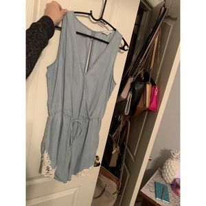Denim romper